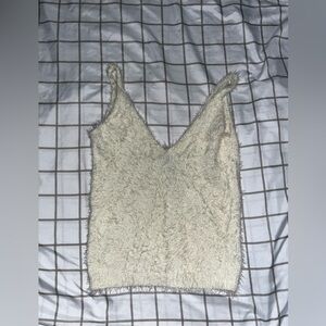 Fuzzy white tank, from Forever 21.